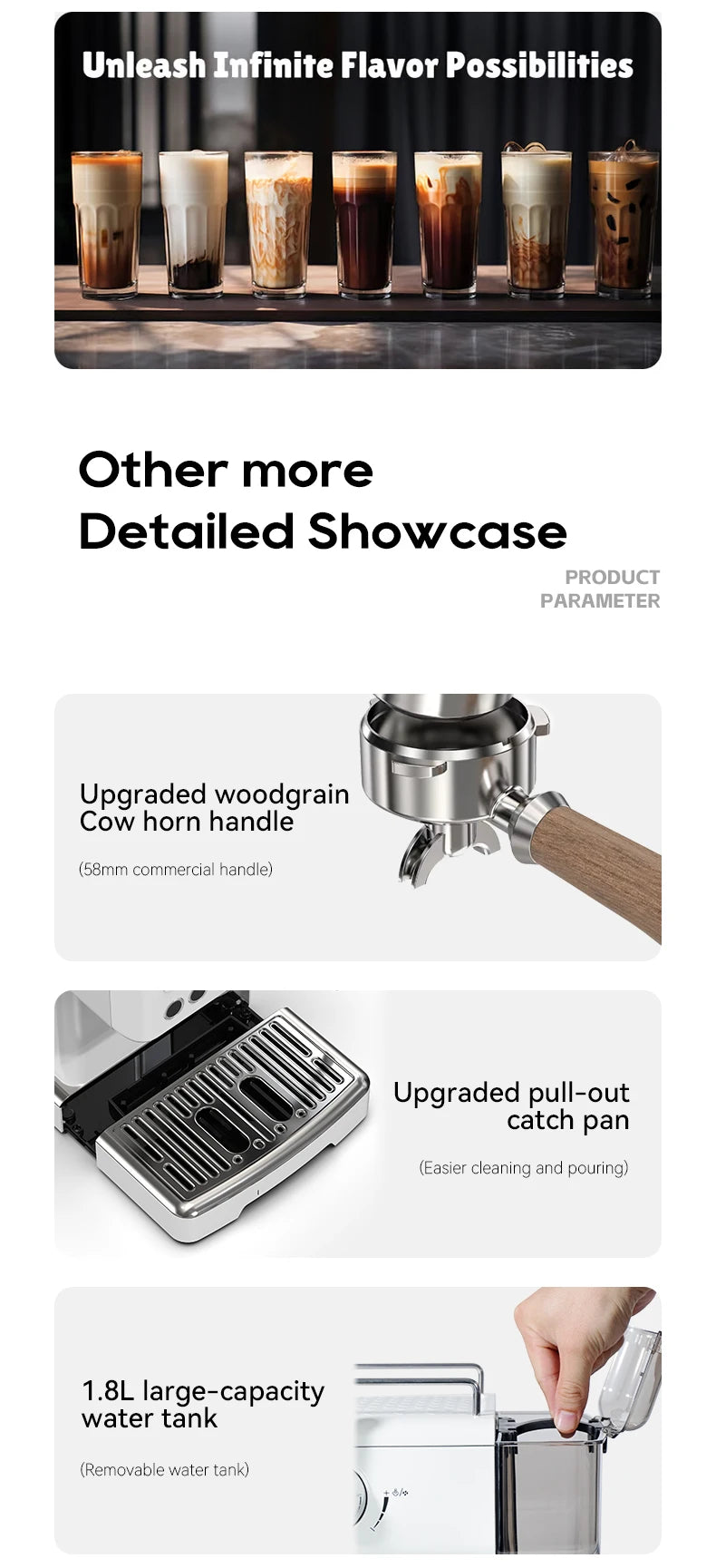 Semi-Automatic Espresso Machine – 20 Bar, Temp Adjustable - stirhaus