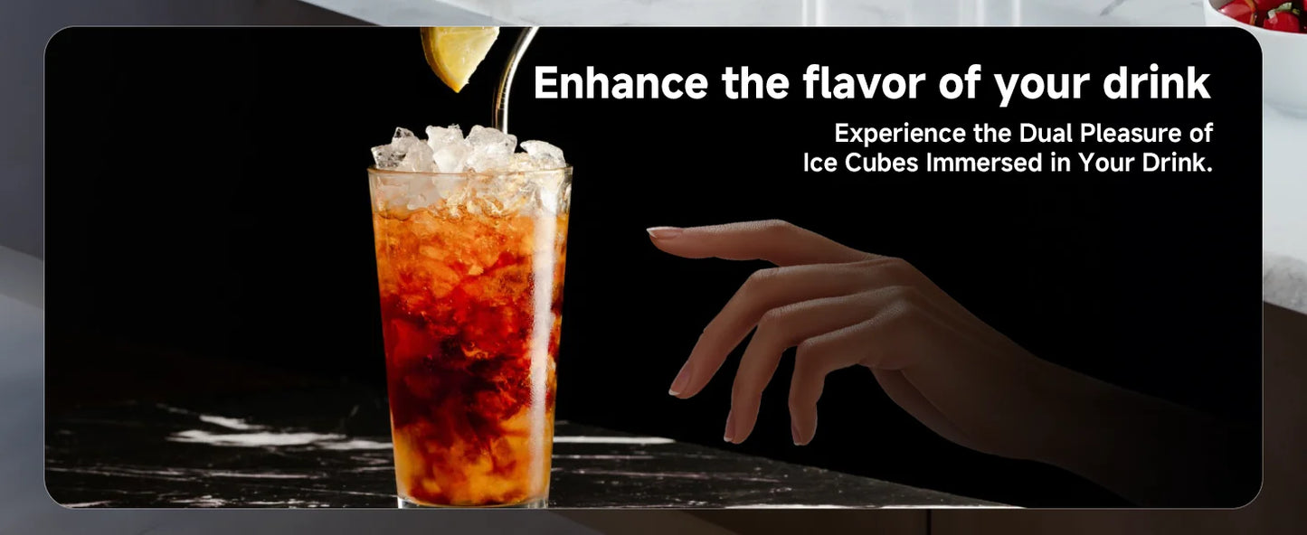Countertop Pebble Ice Maker – 35 lb/Day Soft Chewable Sonic Nugget Ice Machine with Self-Cleaning - stirhaus