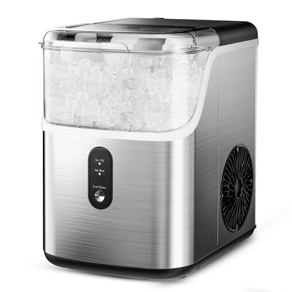 Countertop Pebble Ice Maker – 35 lb/Day Soft Chewable Sonic Nugget Ice Machine with Self-Cleaning - stirhaus