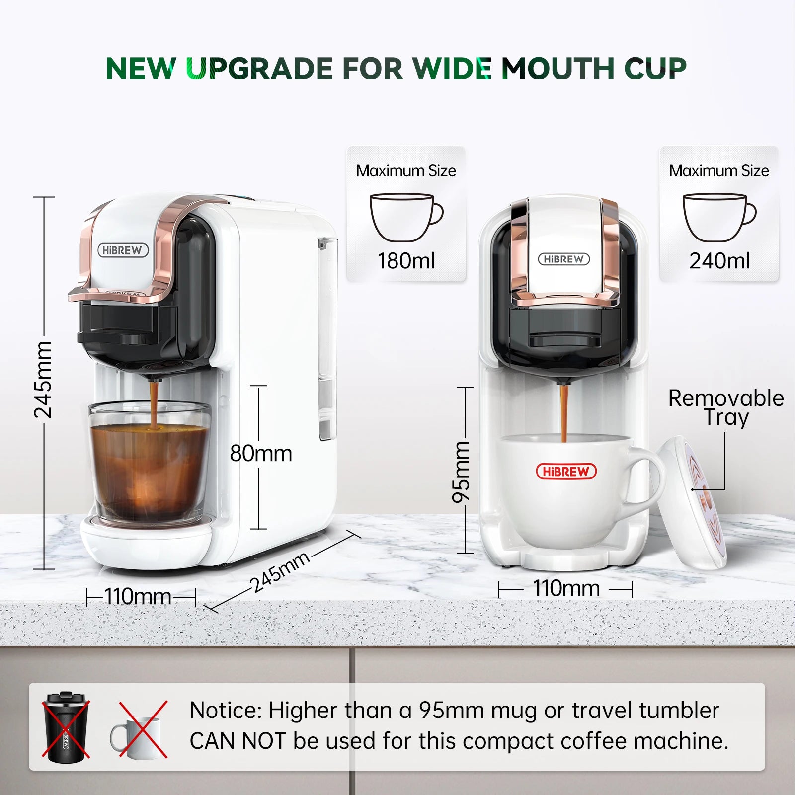 5-in-1 Multi Capsule Coffee Machine – 20 Bar Pressure, Hot & Cold Brew - stirhaus