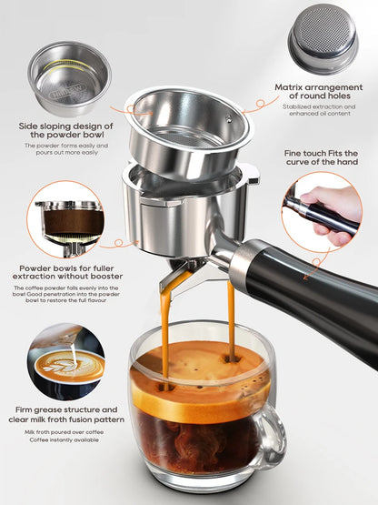 20-Bar Semi-Automatic Espresso Machine with Adjustable Temperature – Slim Coffee Maker - stirhaus