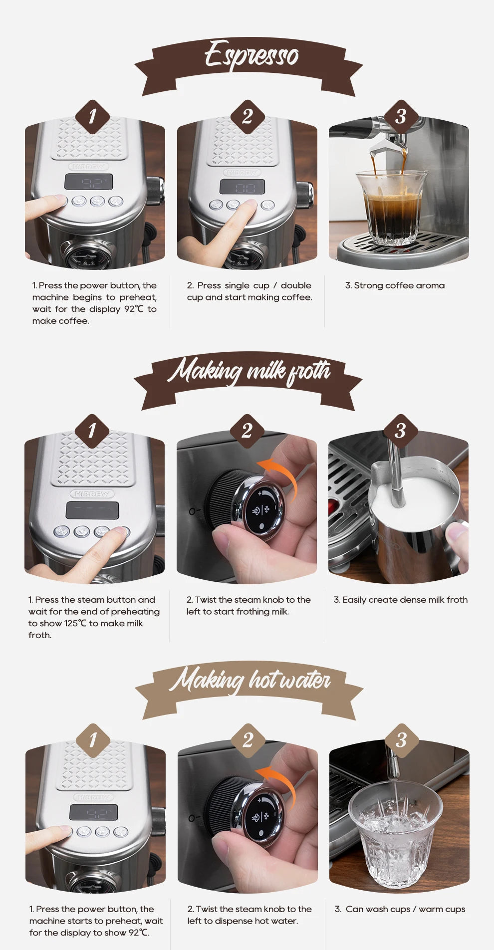 20-Bar Semi-Automatic Espresso Machine with Adjustable Temperature – Slim Coffee Maker - stirhaus