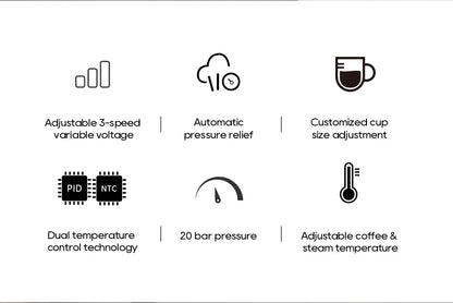 Semi-Automatic Espresso Machine – 20 Bar, Temp Adjustable - stirhaus