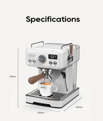 Semi-Automatic Espresso Machine – 20 Bar, Temp Adjustable - stirhaus