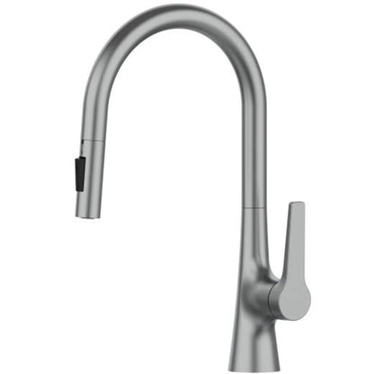 Deck-Mounted Pull-Out Kitchen Faucet with Single Handle, Hot & Cold Mixer - stirhaus