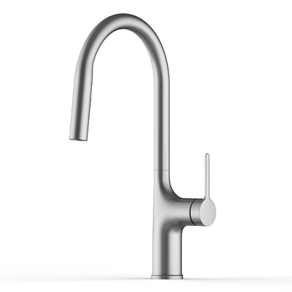 Deck-Mounted Pull-Out Kitchen Faucet with Single Handle, Hot & Cold Mixer - stirhaus