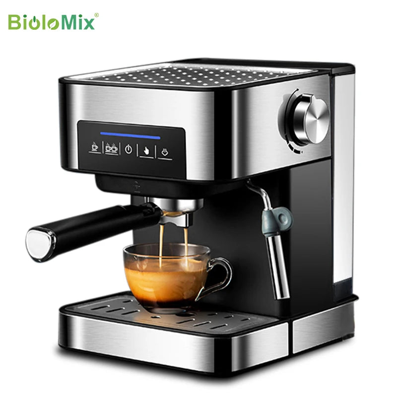 20 Bar Espresso Coffee Machine with Milk Frother Wand – Italian Style Cappuccino & Latte Maker - stirhaus