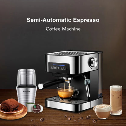 20 Bar Espresso Coffee Machine with Milk Frother Wand – Italian Style Cappuccino & Latte Maker - stirhaus