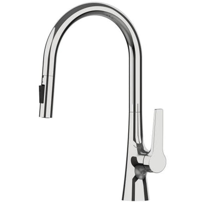 Deck-Mounted Pull-Out Kitchen Faucet with Single Handle, Hot & Cold Mixer - stirhaus