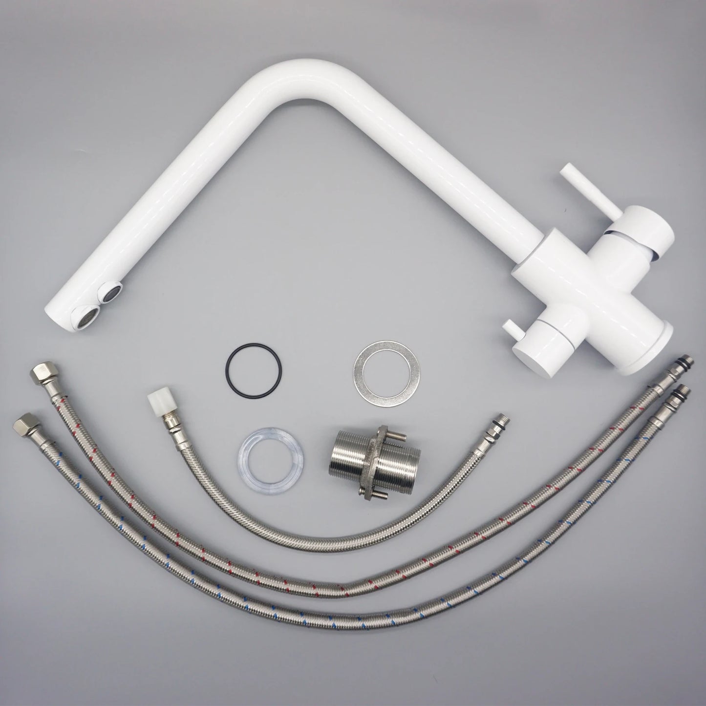 Dual Handle Filtered Drinking Water Kitchen Faucet – Stainless Steel Brushed Nickel - stirhaus