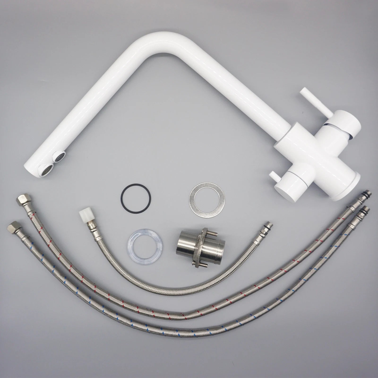 Dual Handle Filtered Drinking Water Kitchen Faucet – Stainless Steel Brushed Nickel - stirhaus