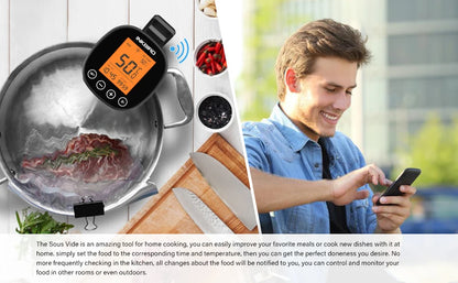 Wi-Fi Sous Vide Precision Cooker – 1000W Immersion Circulator with Digital Controls - stirhaus