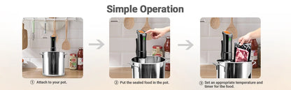 Wi-Fi Sous Vide Precision Cooker – 1000W Immersion Circulator with Digital Controls - stirhaus