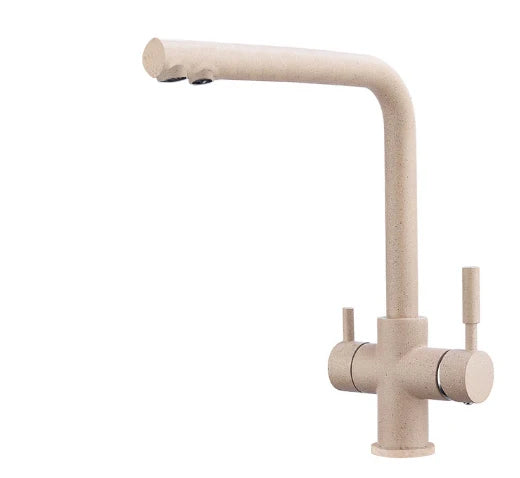 Dual Handle Filtered Drinking Water Kitchen Faucet – Stainless Steel Brushed Nickel - stirhaus