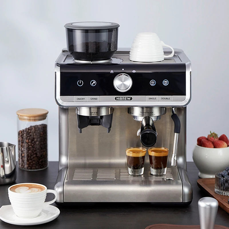 20-Bar Commercial Espresso Machine with Grinder & Barista Kit – Professional Coffee Maker - stirhaus