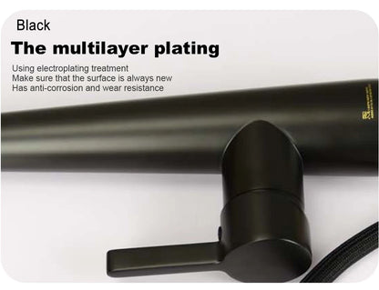 Deck-Mounted Pull-Out Kitchen Faucet with Single Handle, Hot & Cold Mixer - stirhaus
