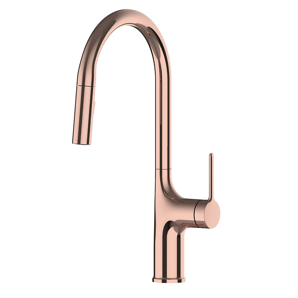 Deck-Mounted Pull-Out Kitchen Faucet with Single Handle, Hot & Cold Mixer - stirhaus