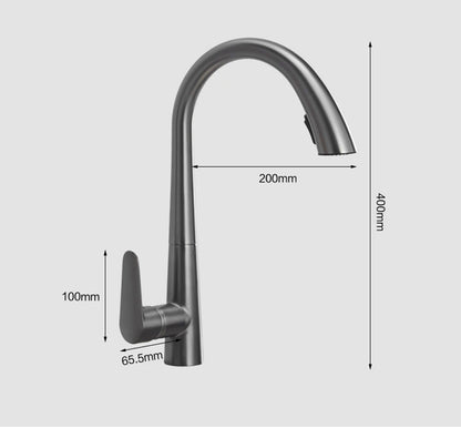 Pull-Out Kitchen Faucet – Single Handle Hot & Cold Mixer with 360° Rotation - stirhaus