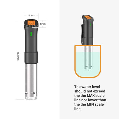 Wi-Fi Sous Vide Precision Cooker – 1000W Immersion Circulator with Digital Controls - stirhaus