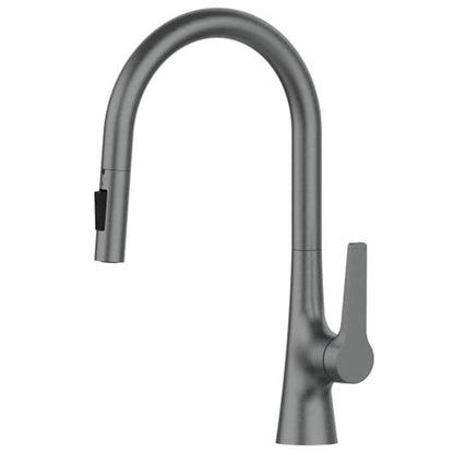Deck-Mounted Pull-Out Kitchen Faucet with Single Handle, Hot & Cold Mixer - stirhaus