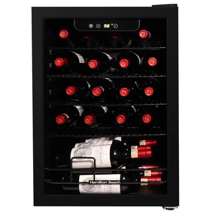 22-Bottle Wine & Beverage Cooler – Built-In Single Zone Fridge with Glass Door & LED Lighting - stirhaus
