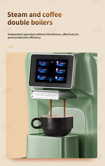 Fully Automatic Coffee Maker with Milk Refrigerator & Touchscreen – 11 Coffee Types, 19-Bar Pressure - stirhaus