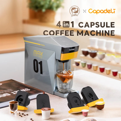 4-in-1 Capsule Coffee Machine with 19-Bar Pressure – Compatible with Pods & Ground Coffee - stirhaus