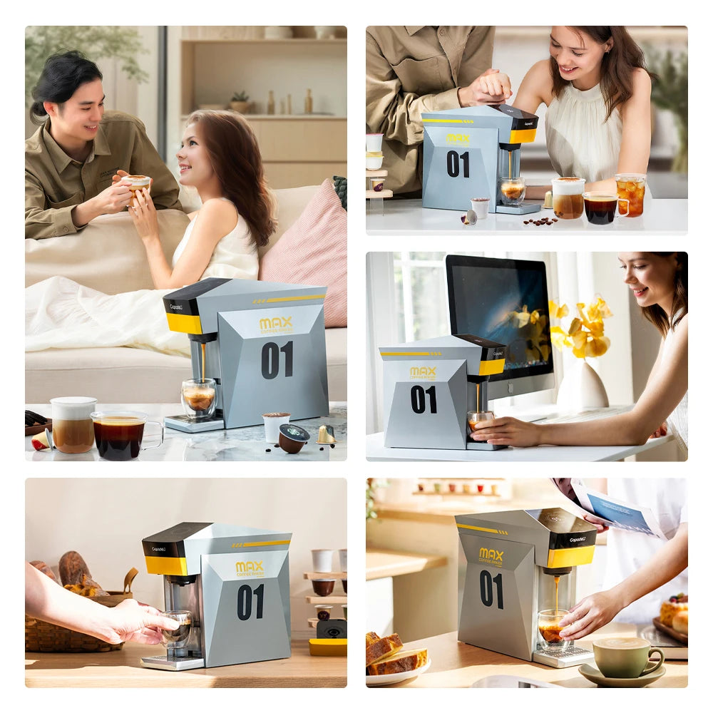 4-in-1 Capsule Coffee Machine with 19-Bar Pressure – Compatible with Pods & Ground Coffee - stirhaus