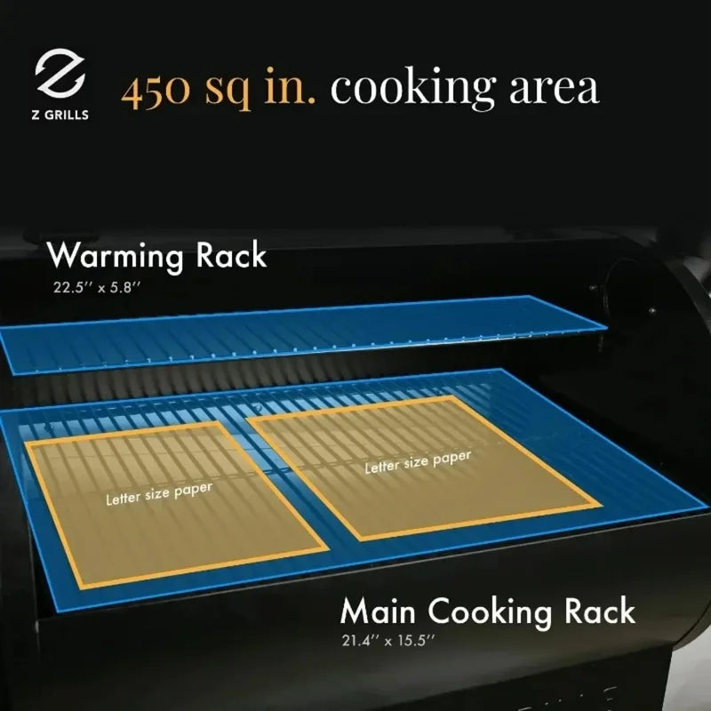 Wood Pellet Grill Smoker with PID Controller – 700 sq. in. BBQ Grill with Meat Probes & Rain Cover - stirhaus