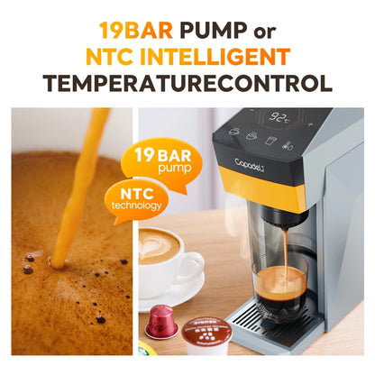 4-in-1 Capsule Coffee Machine with 19-Bar Pressure – Compatible with Pods & Ground Coffee - stirhaus
