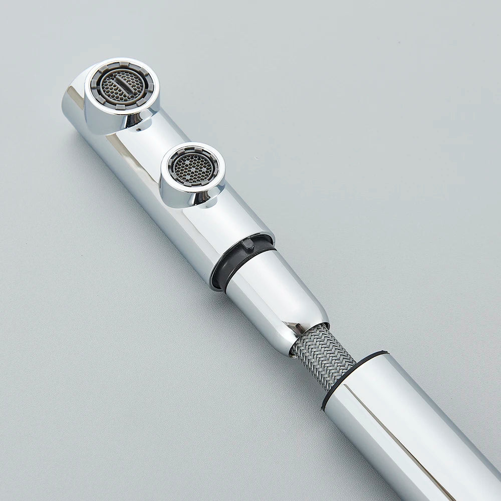 3-Way Kitchen Faucet – Dual Handle Pull-Out Filter Tap for Hot, Cold & Purified Water - stirhaus