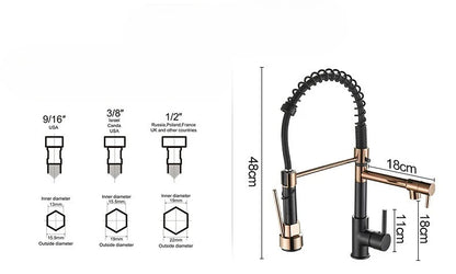 Stainless Steel Kitchen Faucet – Single Handle 360° Spring Spout Mixer - stirhaus