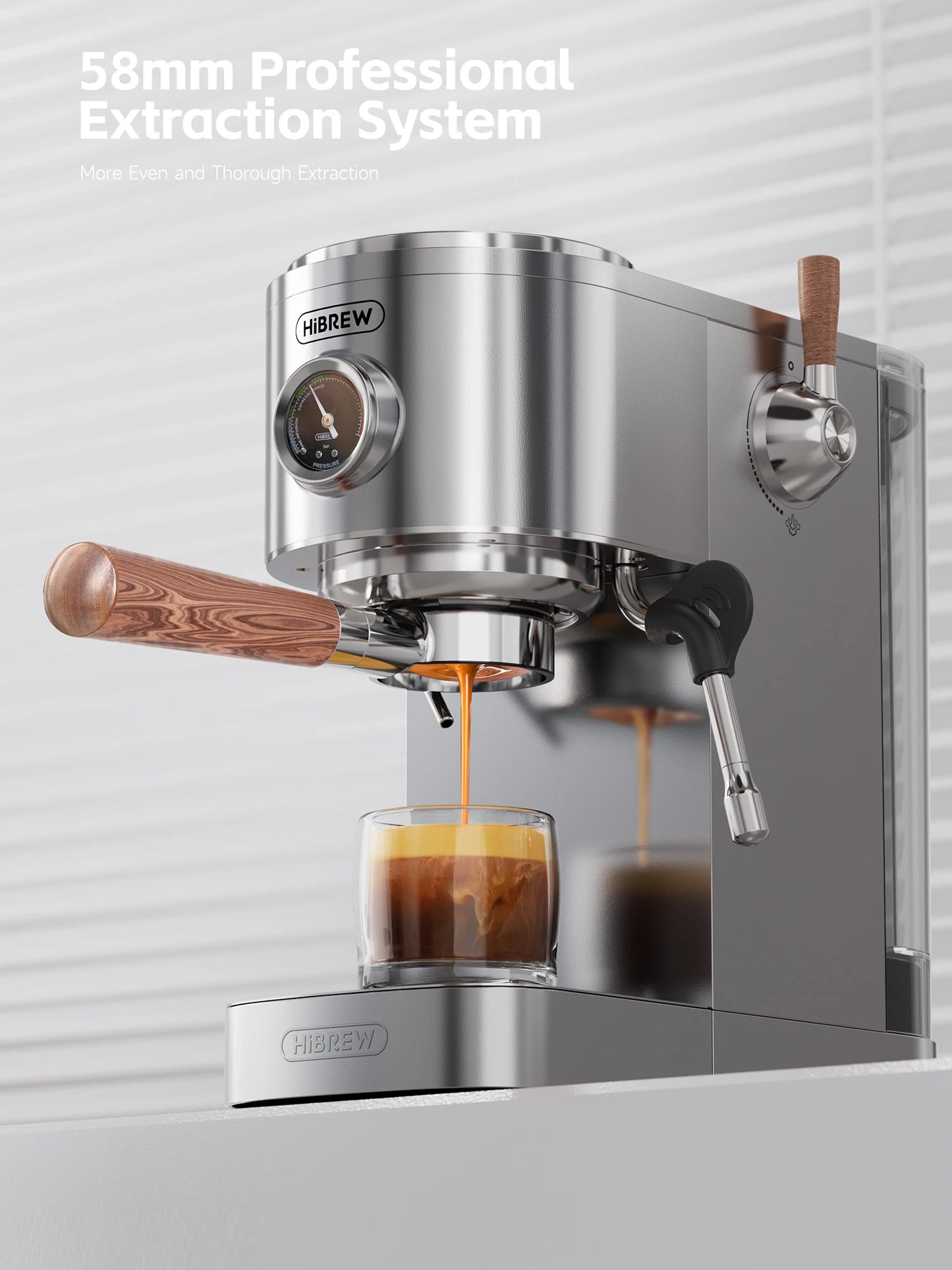 Semi-Automatic Espresso Machine – 20 Bar, 3-Level Temp Control, Cold/Hot Coffee Maker - stirhaus