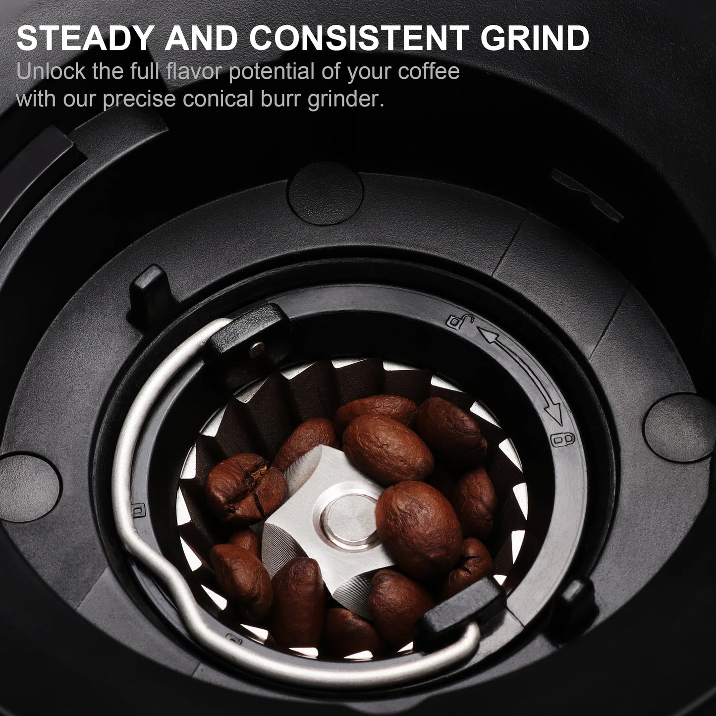 Automatic Burr Coffee Grinder BG706 – 30 Grind Settings, Conical Burr, LCD Timer - stirhaus
