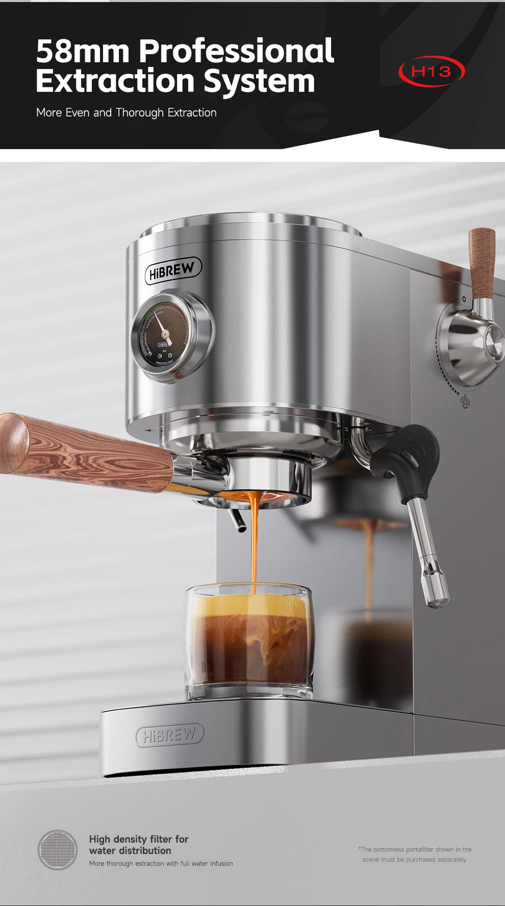 Semi-Automatic Espresso Machine – 20 Bar, 3-Level Temp Control, Cold/Hot Coffee Maker - stirhaus