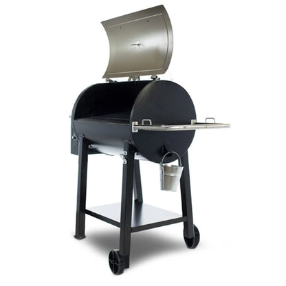Deluxe Wood Pellet Smoker Grill with Rolling Cart – Outdoor Charcoal BBQ with Digital Controls - stirhaus