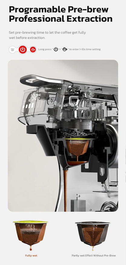 6-in-1 Capsule Coffee Machine – Espresso, Cappuccino & More, Hot & Cold Brew, 20 Bar Pressure - stirhaus
