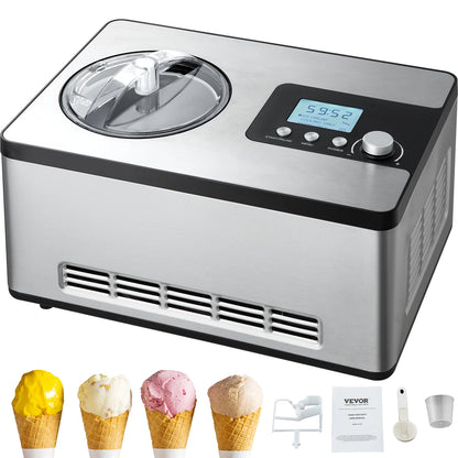 2-Quart Automatic Ice Cream Maker with Built-In Compressor – Frozen Yogurt & Sorbet Machine - stirhaus
