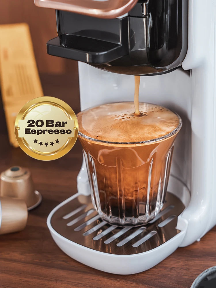 5-in-1 Multi Capsule Coffee Machine – 20 Bar Pressure, Hot & Cold Brew - stirhaus