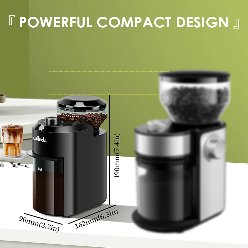 Electric Burr Coffee Grinder – 28 Grind Settings, Conical Burr Mill for Espresso & Coffee Beans - stirhaus