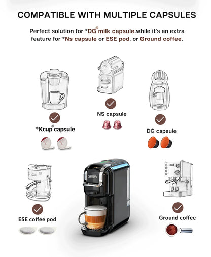 5-in-1 Multi Capsule Coffee Machine – 20 Bar Pressure, Hot & Cold Brew - stirhaus