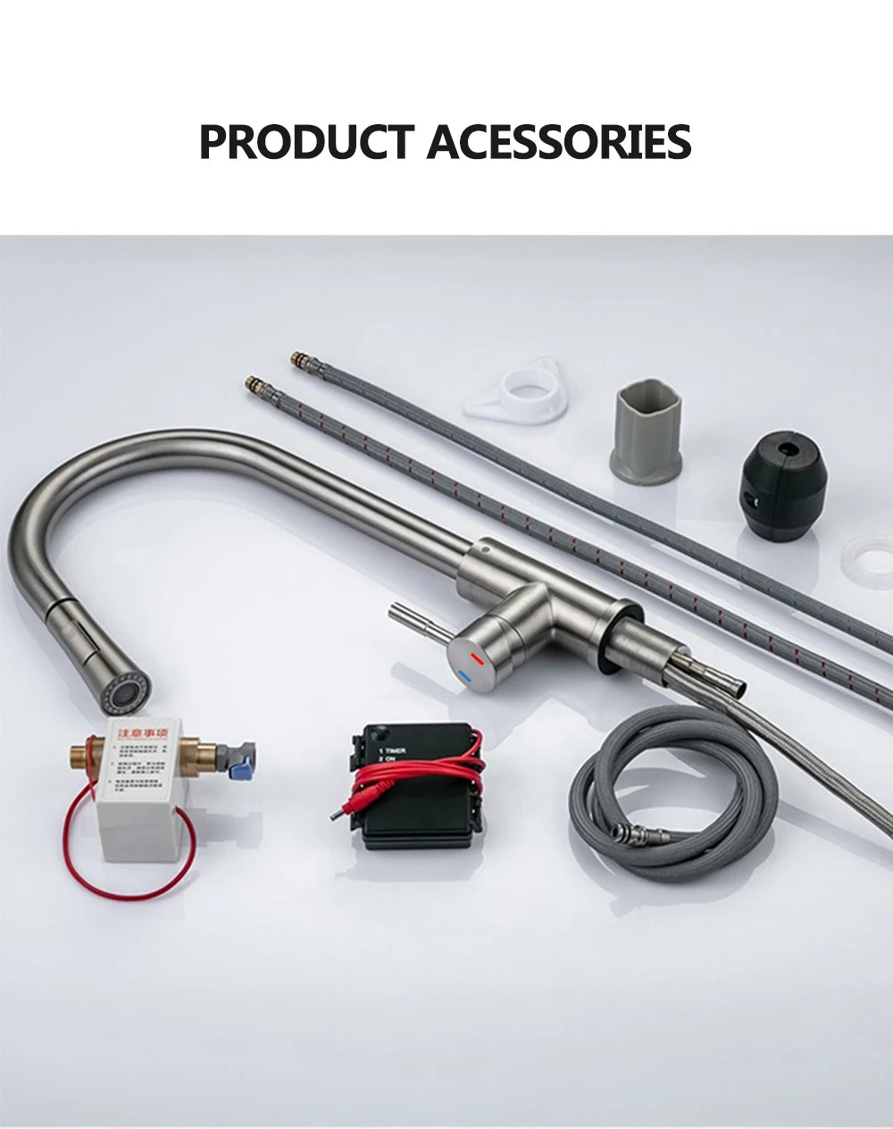 Smart Touch Kitchen Faucet – Brushed Nickel Pull Out Sensor Tap with 360° Rotation & Pull Down Spray - stirhaus