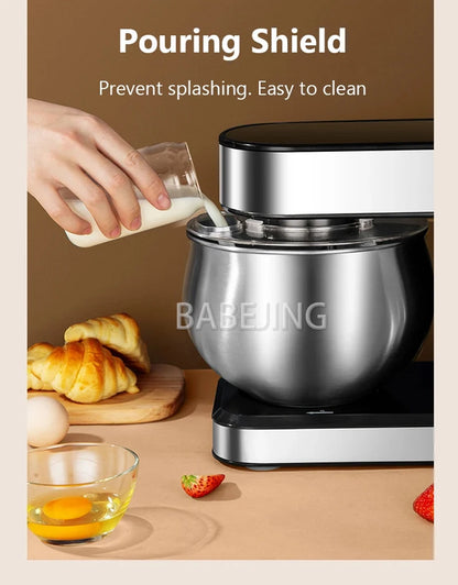 5L Stand Mixer with Dough Hook, Whisk & Beater – 1200W Automatic Kneading Machine - stirhaus