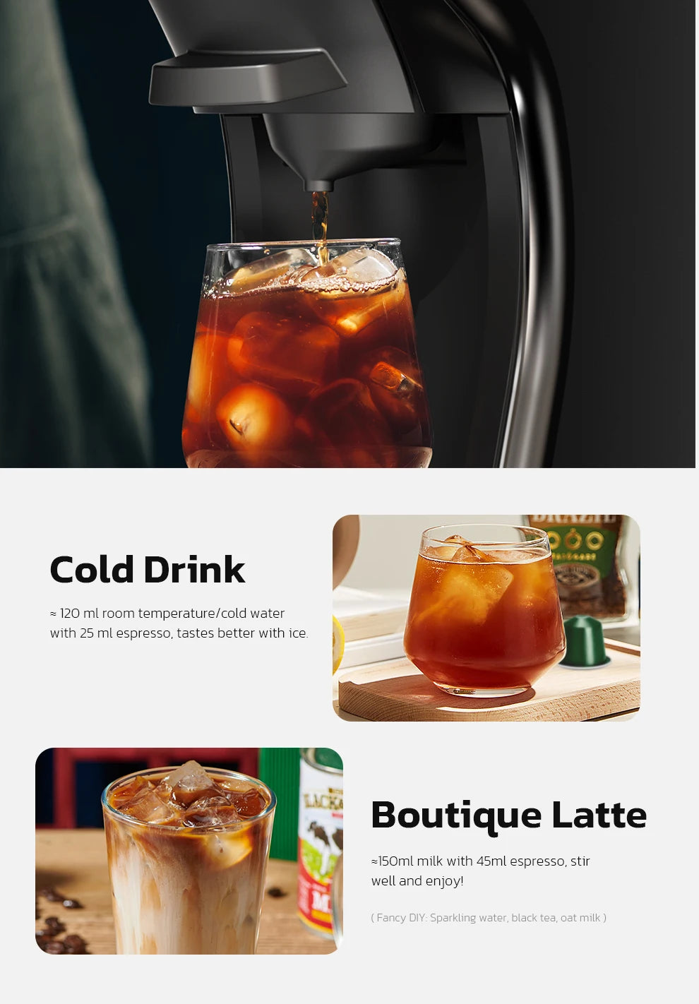 6-in-1 Capsule Coffee Machine – Espresso, Cappuccino & More, Hot & Cold Brew, 20 Bar Pressure - stirhaus