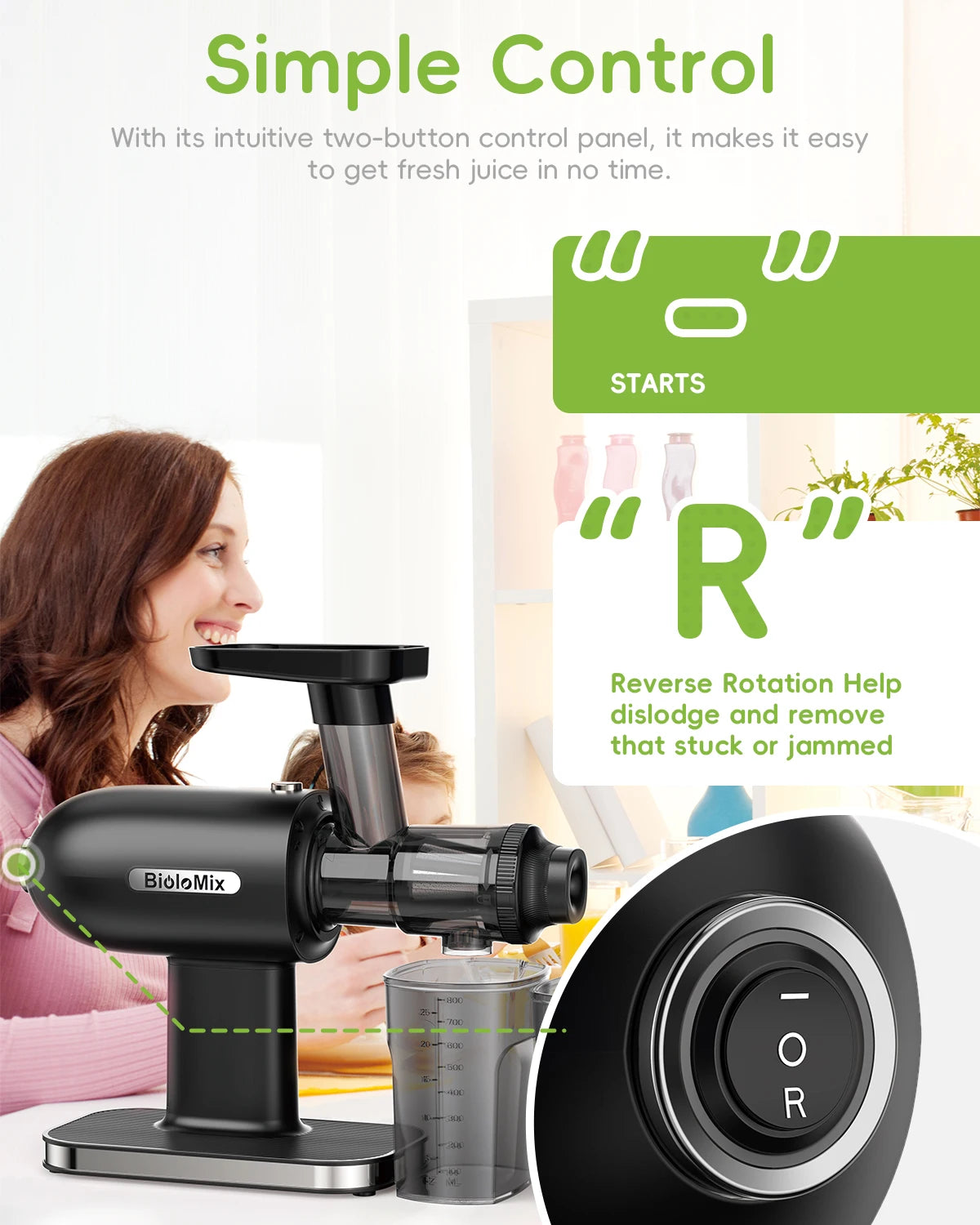 Cold Press Slow Juicer Machine – High Juice Yield, Quiet Motor & Easy Clean - stirhaus