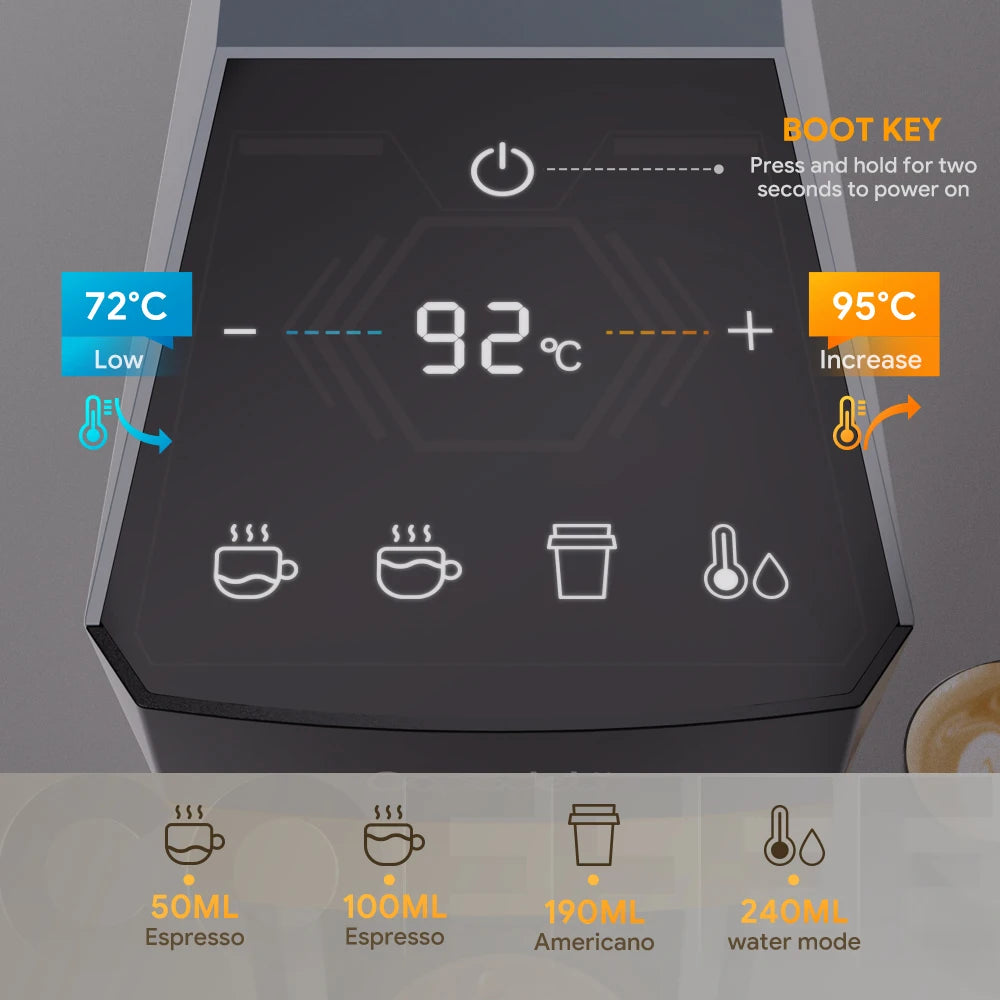 4-in-1 Capsule Coffee Machine with 19-Bar Pressure – Compatible with Pods & Ground Coffee - stirhaus