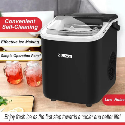 Countertop Ice Maker – 26 lb/Day Portable Machine with Self-Cleaning & Basket - stirhaus