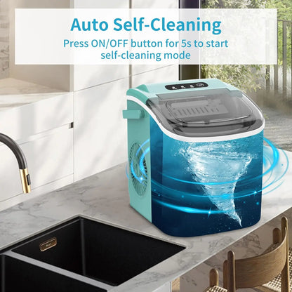 Portable Countertop Ice Maker – 26 lbs/Day Bullet Ice Machine with Self-Cleaning - stirhaus
