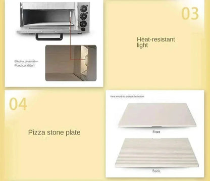20L Commercial Stainless Steel Pizza Oven – Single Layer, 220V, 2000W - stirhaus