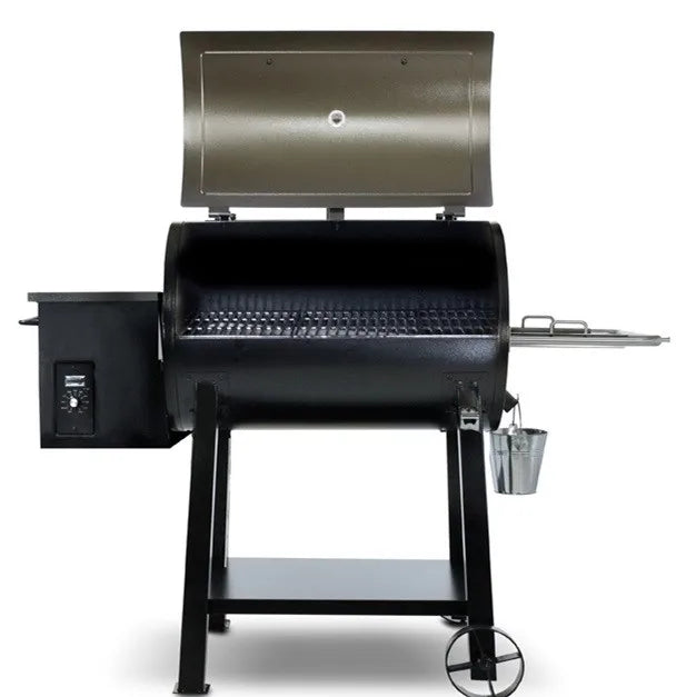 Deluxe Wood Pellet Smoker Grill with Rolling Cart – Outdoor Charcoal BBQ with Digital Controls - stirhaus